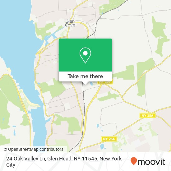 Mapa de 24 Oak Valley Ln, Glen Head, NY 11545