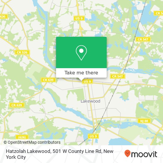 Hatzolah Lakewood, 501 W County Line Rd map