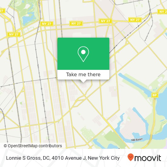 Lonnie S Gross, DC, 4010 Avenue J map