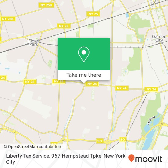 Mapa de Liberty Tax Service, 967 Hempstead Tpke