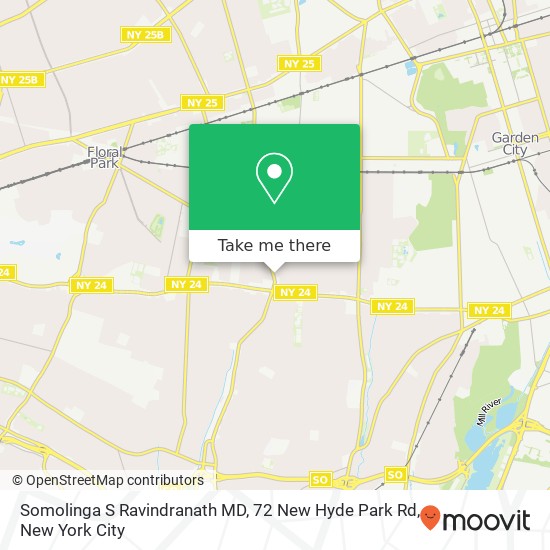 Somolinga S Ravindranath MD, 72 New Hyde Park Rd map