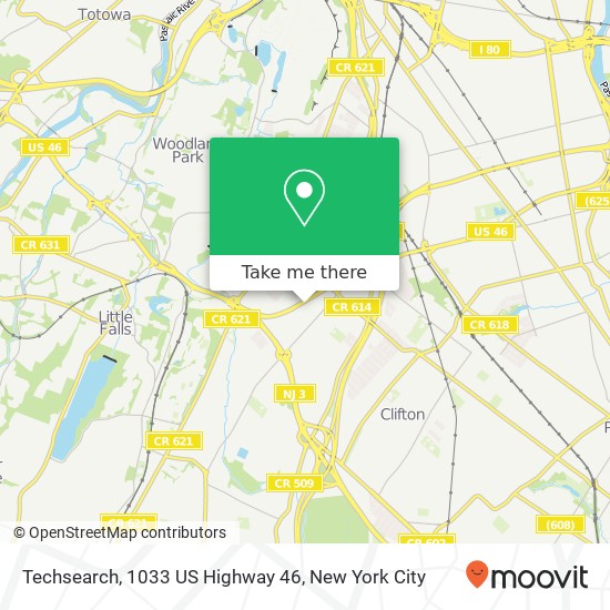 Techsearch, 1033 US Highway 46 map