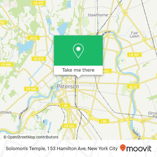 Mapa de Solomon's Temple, 153 Hamilton Ave