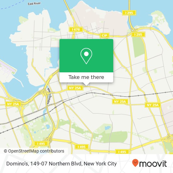 Mapa de Domino's, 149-07 Northern Blvd
