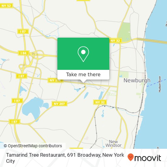 Mapa de Tamarind Tree Restaurant, 691 Broadway