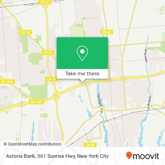 Mapa de Astoria Bank, 361 Sunrise Hwy