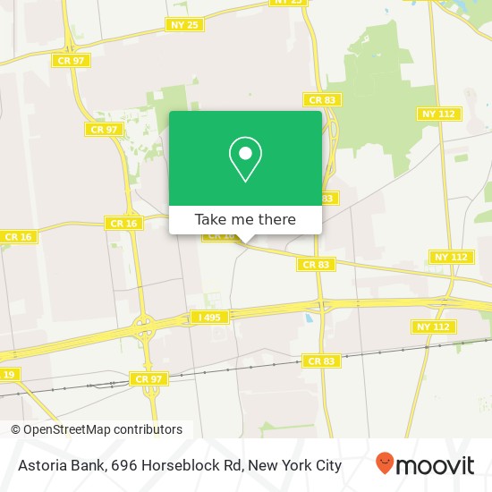 Mapa de Astoria Bank, 696 Horseblock Rd