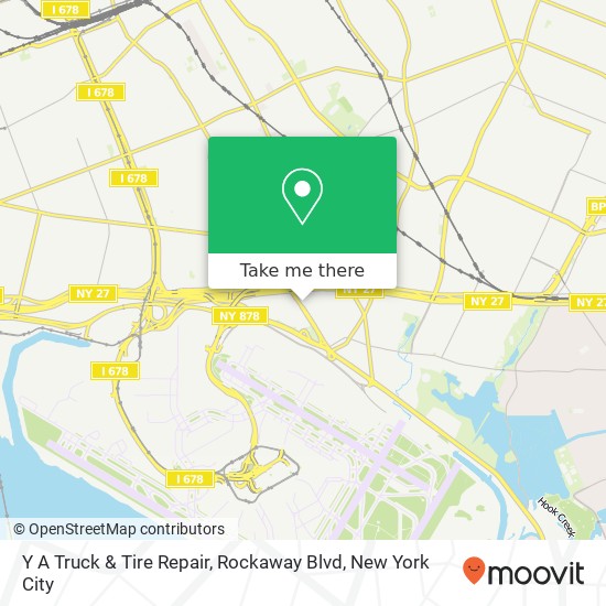 Y A Truck & Tire Repair, Rockaway Blvd map