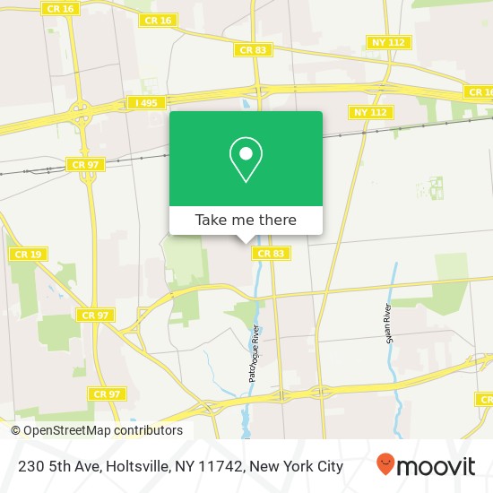 Mapa de 230 5th Ave, Holtsville, NY 11742