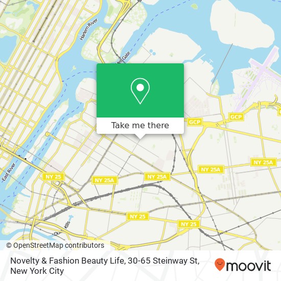 Mapa de Novelty & Fashion Beauty Life, 30-65 Steinway St