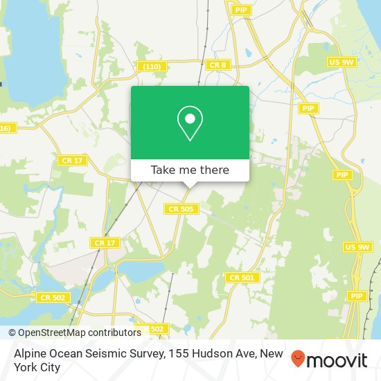 Mapa de Alpine Ocean Seismic Survey, 155 Hudson Ave