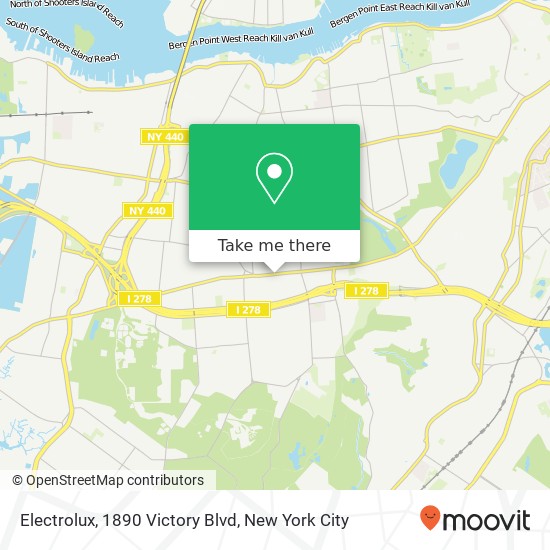 Mapa de Electrolux, 1890 Victory Blvd