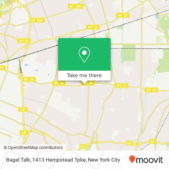 Mapa de Bagel Talk, 1413 Hempstead Tpke