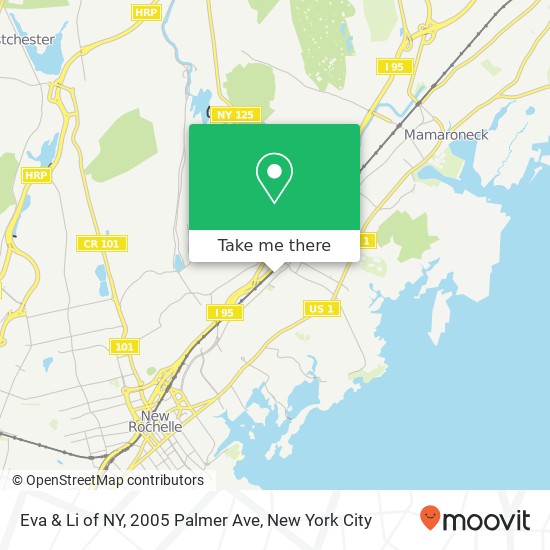 Mapa de Eva & Li of NY, 2005 Palmer Ave
