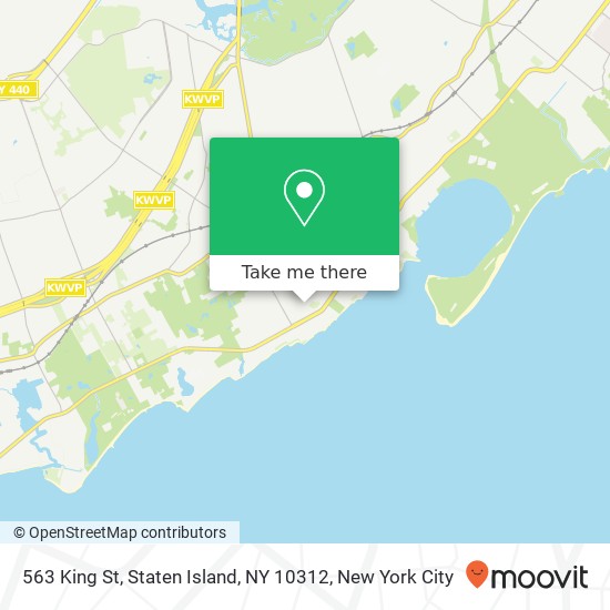 Mapa de 563 King St, Staten Island, NY 10312