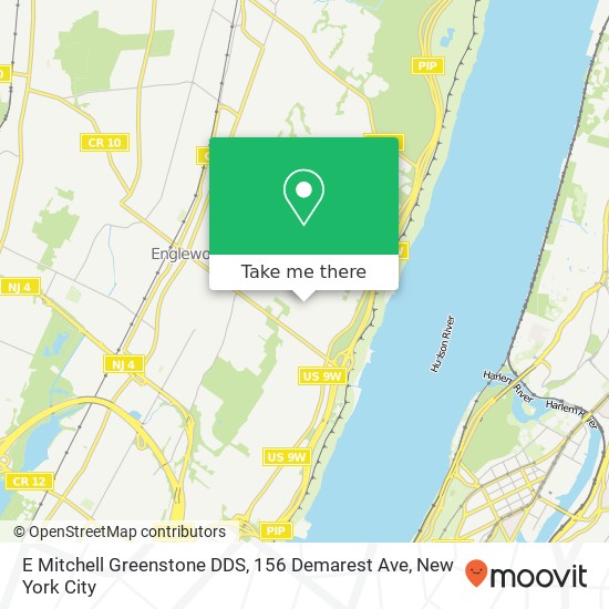 E Mitchell Greenstone DDS, 156 Demarest Ave map