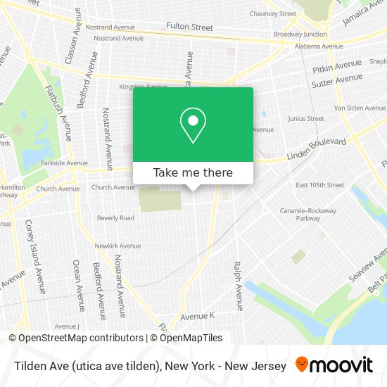 Tilden Ave (utica ave tilden) map