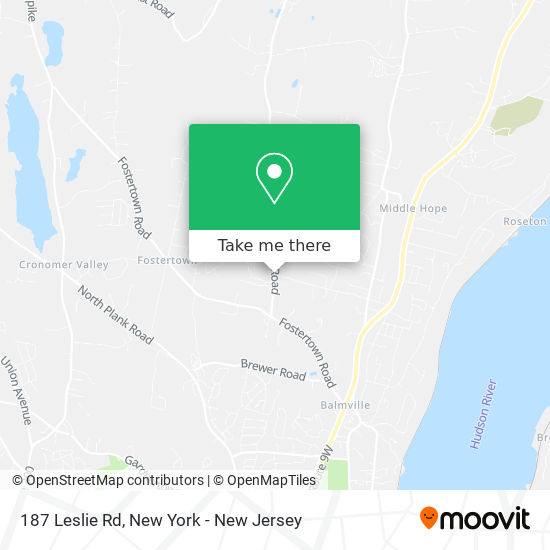 187 Leslie Rd, Newburgh, NY 12550 map