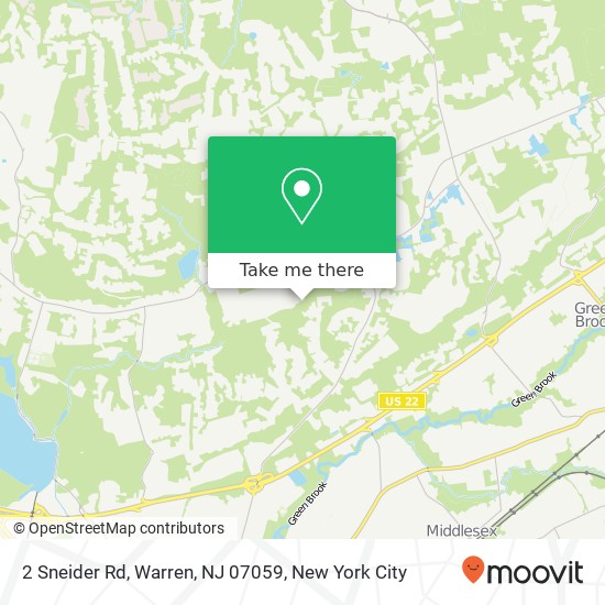 Mapa de 2 Sneider Rd, Warren, NJ 07059