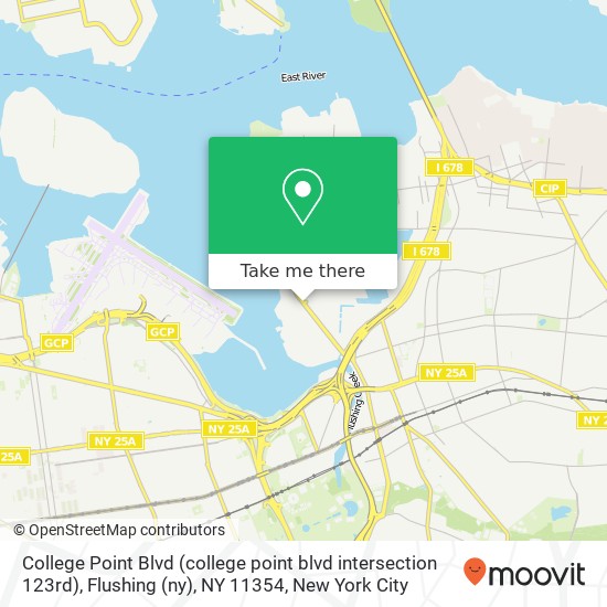 Mapa de College Point Blvd (college point blvd intersection 123rd), Flushing (ny), NY 11354