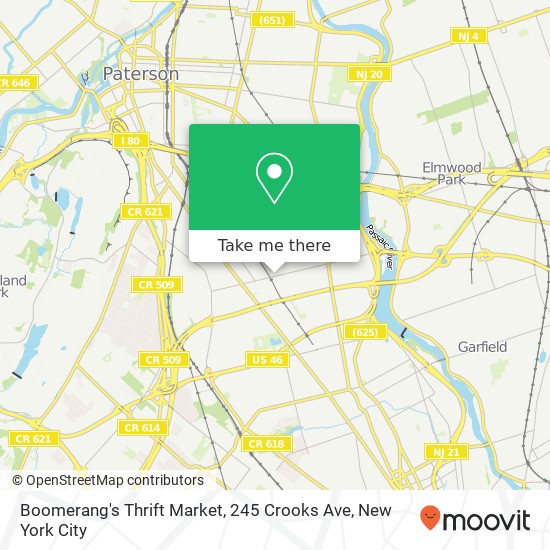 Mapa de Boomerang's Thrift Market, 245 Crooks Ave