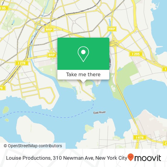 Mapa de Louise Productions, 310 Newman Ave