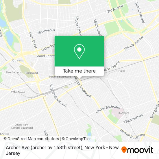 Mapa de Archer Ave (archer av 168th street)