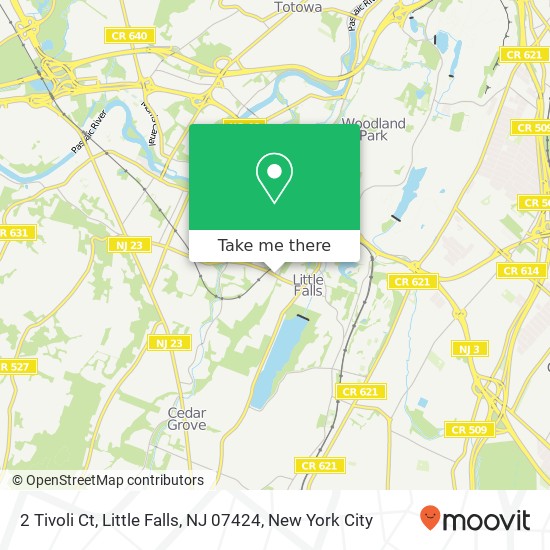 Mapa de 2 Tivoli Ct, Little Falls, NJ 07424