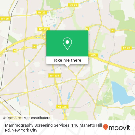 Mapa de Mammography Screening Services, 146 Manetto Hill Rd