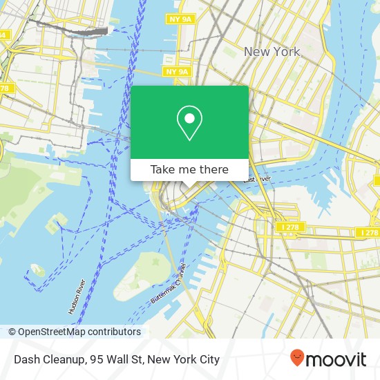 Dash Cleanup, 95 Wall St map