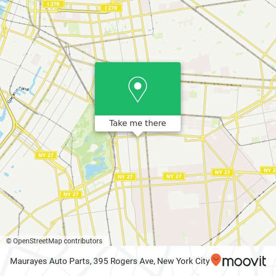 Mapa de Maurayes Auto Parts, 395 Rogers Ave