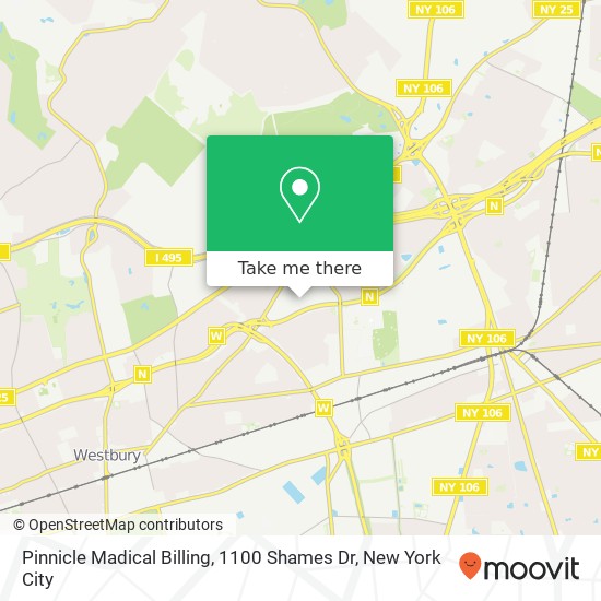 Mapa de Pinnicle Madical Billing, 1100 Shames Dr