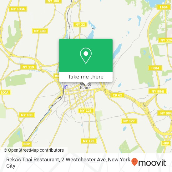 Mapa de Reka's Thai Restaurant, 2 Westchester Ave