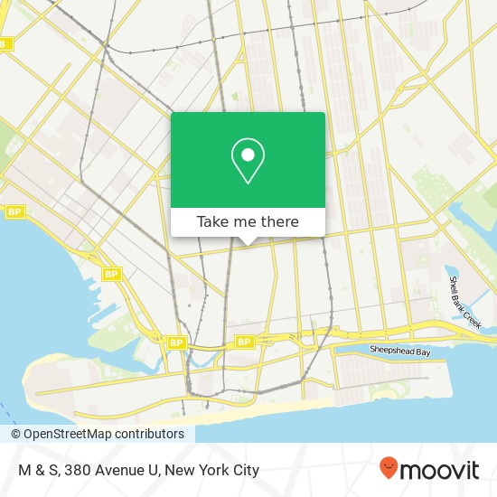 Mapa de M & S, 380 Avenue U