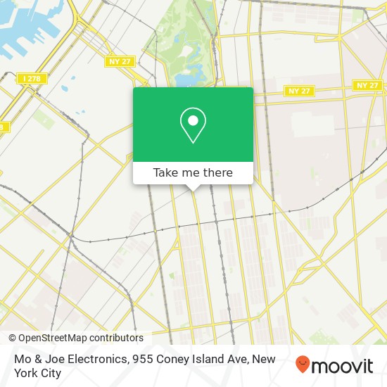 Mo & Joe Electronics, 955 Coney Island Ave map
