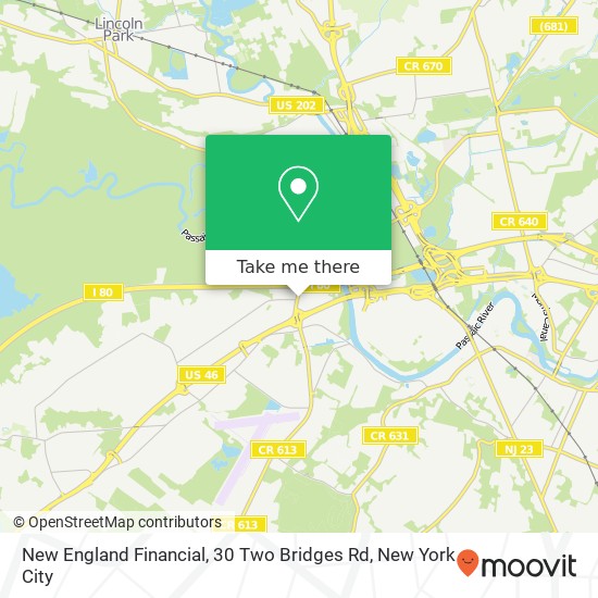 New England Financial, 30 Two Bridges Rd map