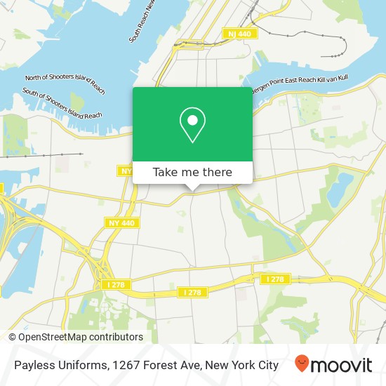 Payless Uniforms, 1267 Forest Ave map