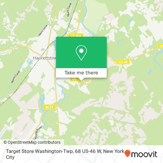 Target Store Washington-Twp, 68 US-46 W map