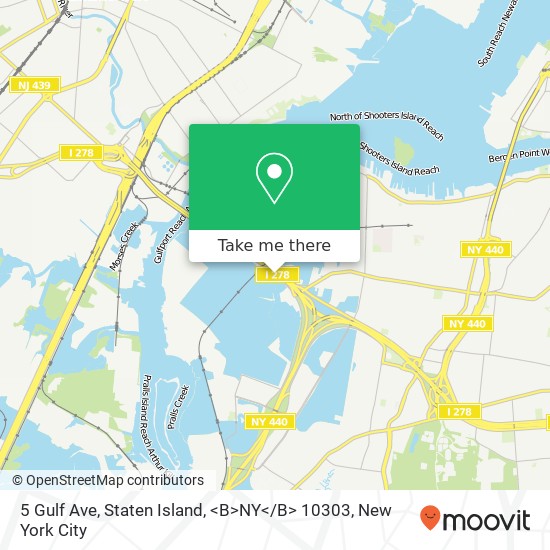 5 Gulf Ave, Staten Island, <B>NY< / B> 10303 map