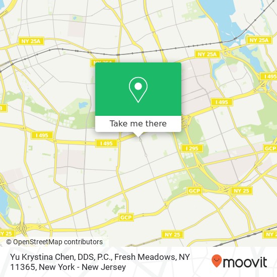 Mapa de Yu Krystina Chen, DDS, P.C., Fresh Meadows, NY 11365
