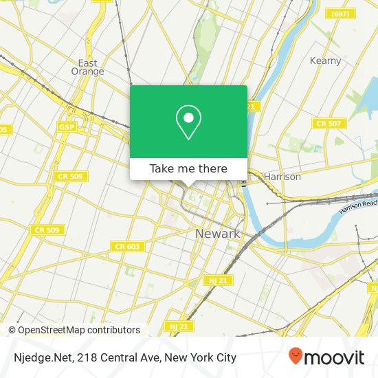 Mapa de Njedge.Net, 218 Central Ave