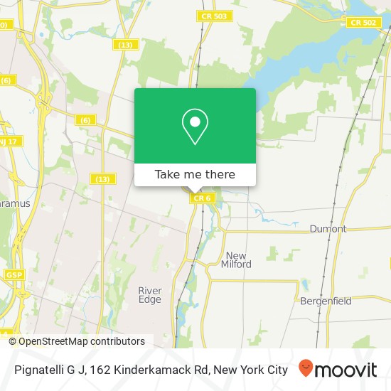 Pignatelli G J, 162 Kinderkamack Rd map