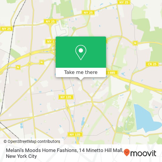 Mapa de Melani's Moods Home Fashions, 14 Minetto Hill Mall