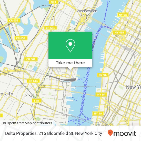 Mapa de Delta Properties, 216 Bloomfield St
