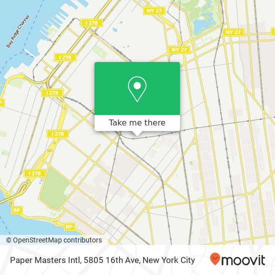 Paper Masters Intl, 5805 16th Ave map