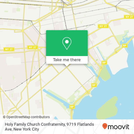 Mapa de Holy Family Church Confraternity, 9719 Flatlands Ave