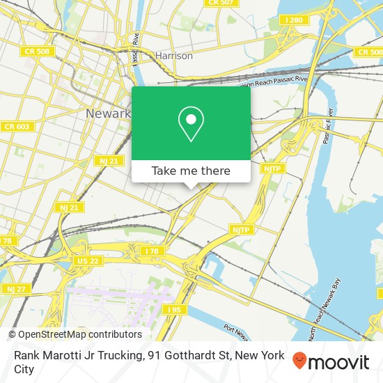 Mapa de Rank Marotti Jr Trucking, 91 Gotthardt St