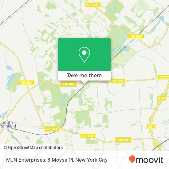 Mapa de MJN Enterprises, 8 Moyse Pl