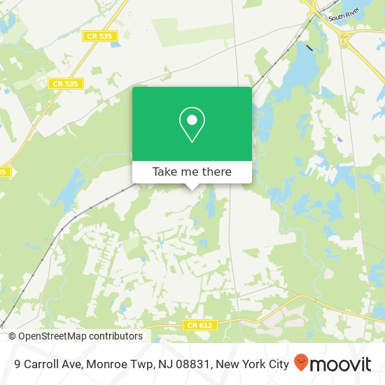 9 Carroll Ave, Monroe Twp, NJ 08831 map