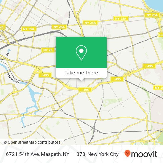 Mapa de 6721 54th Ave, Maspeth, NY 11378